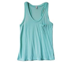 J. Crew Modal Pocket Lightweight Racerback Tank Top  Aquamarine Size XS